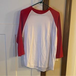 Foot Locker Mens Red Baseball T-Shirt Size Large